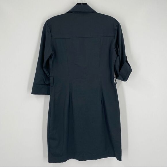 Sharagano Women’s Elbow Sleeve Zipper Front Collared Neck Zipper Front Dress 4P - Picture 3 of 3